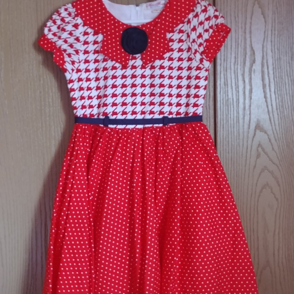 Girls Red white and blue dress
